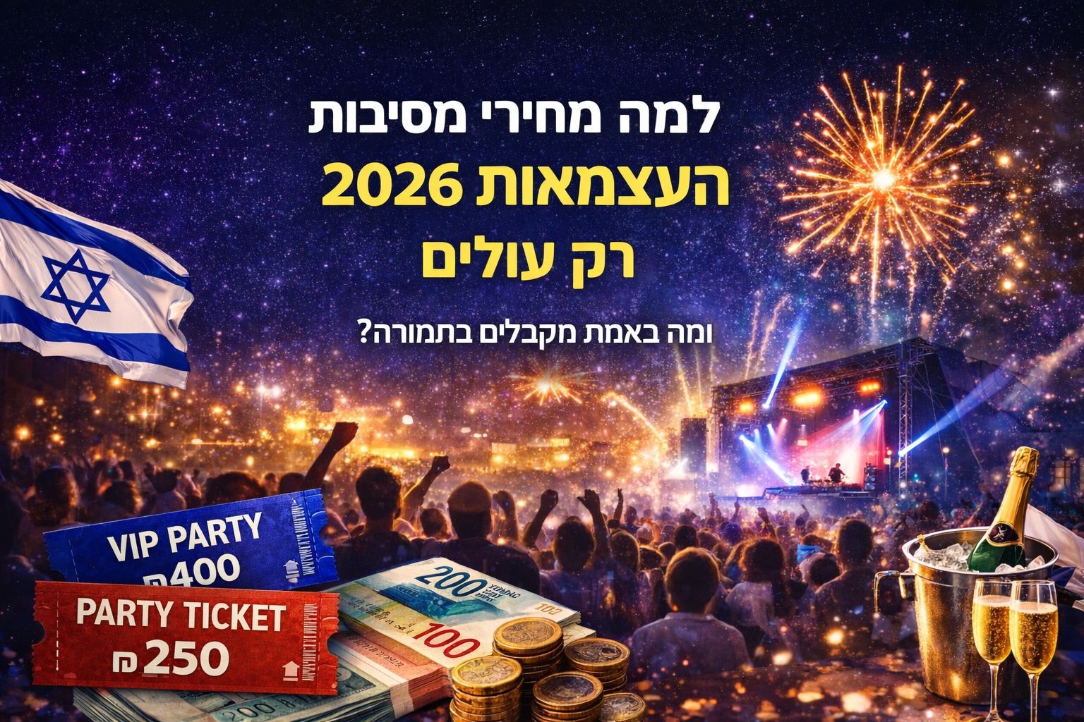 למה מחירי מסיבות יום העצמאות 2026 רק עולים – ומה באמת מקבלים בתמורה?